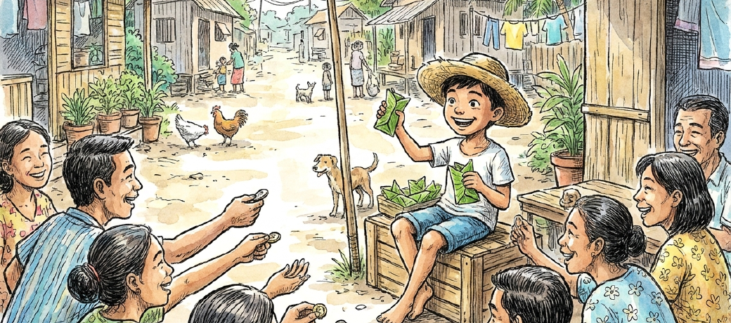 Illustration for Juan Tamad and the Flea-Killer