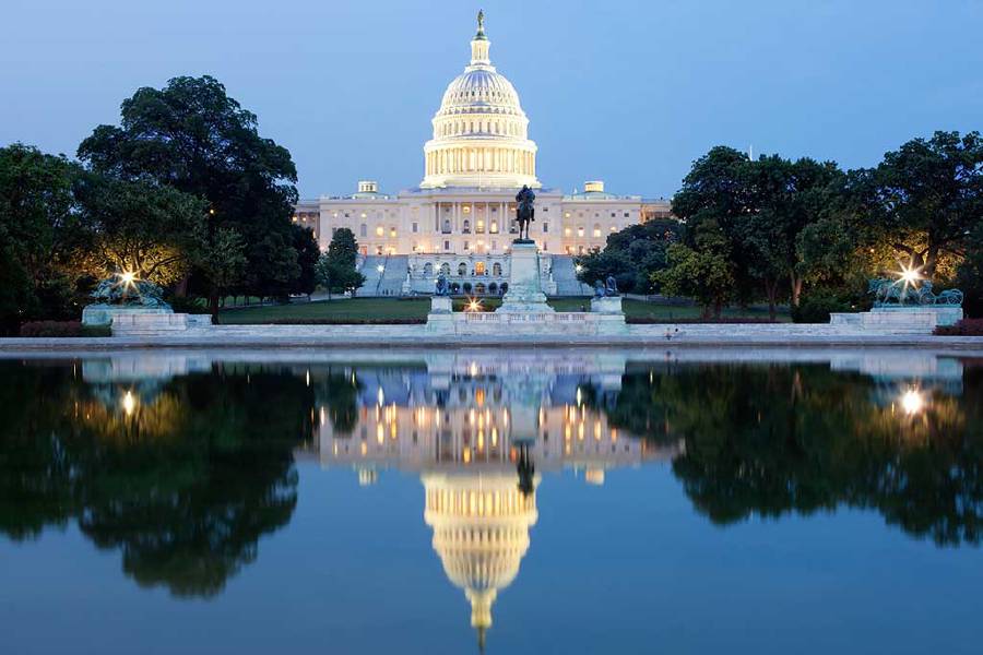 The United States Capitol building in Washington DC, USA