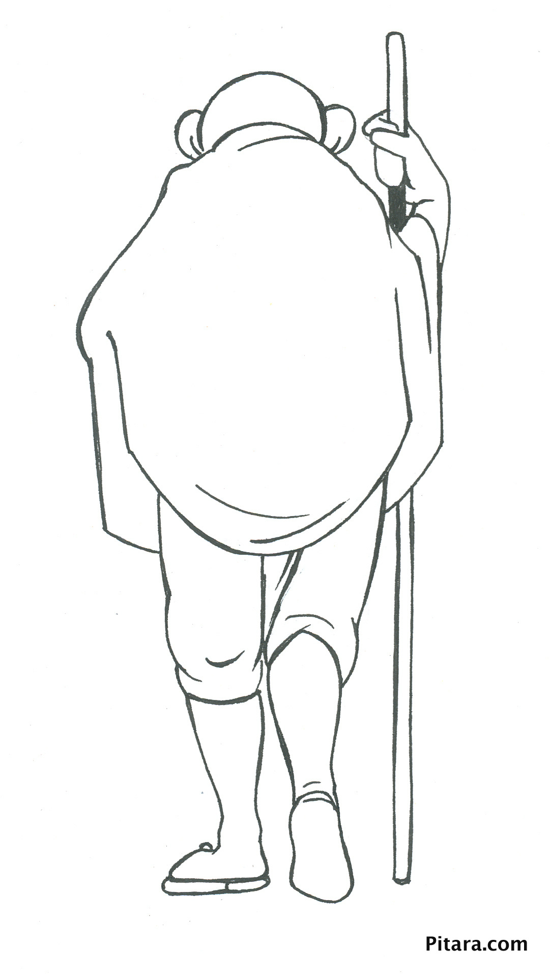 gandhiji standing coloring pages - photo #24