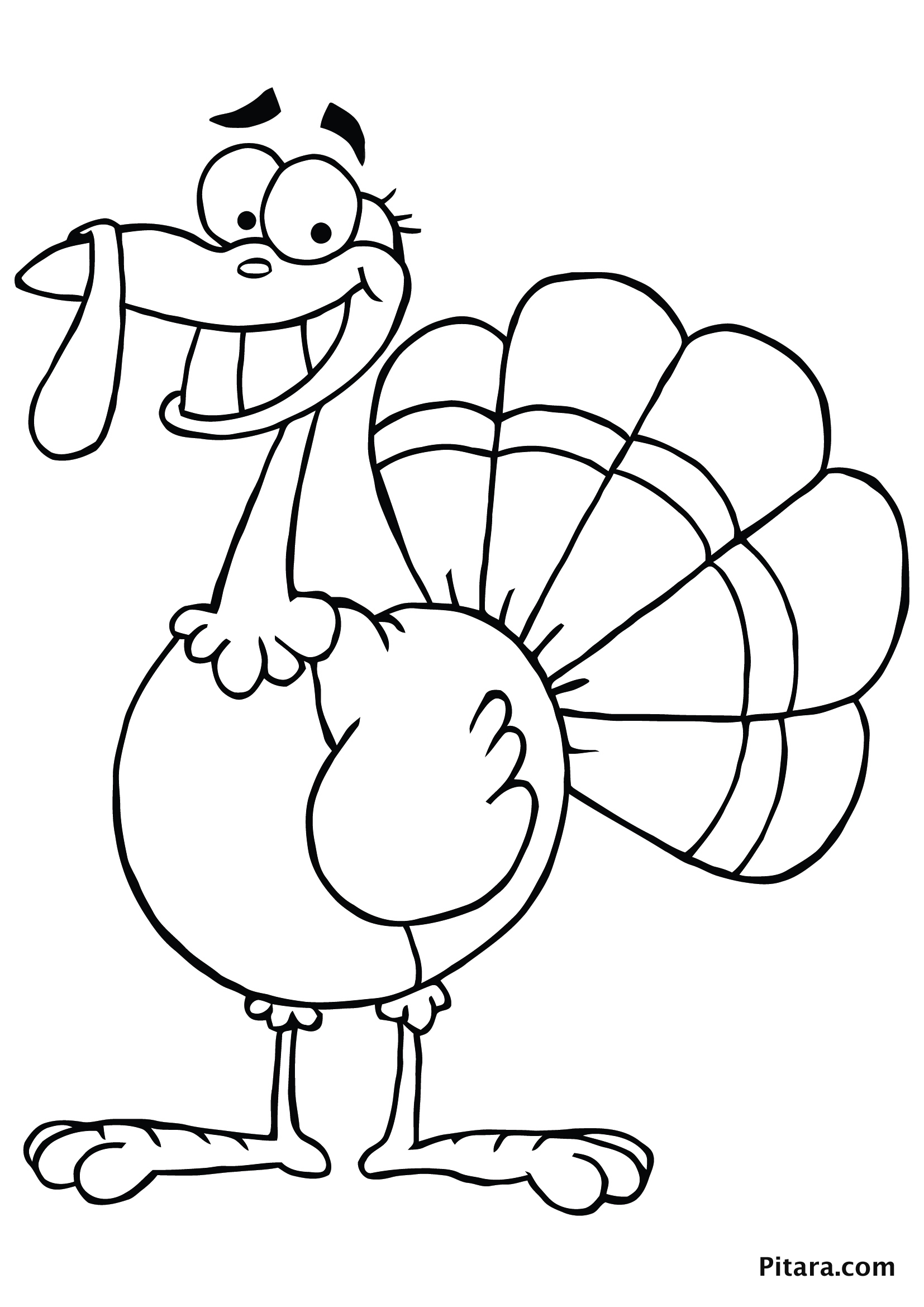 Turkey Coloring Pages for Kids | Pitara Kids Network
