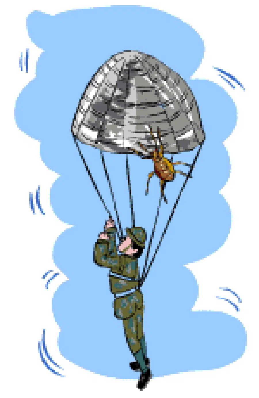 How do Spiderwebs Help Skydivers? [Illustration by Anup Singh]