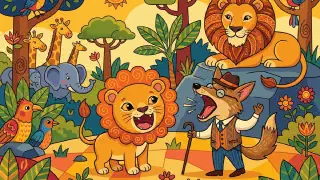 Illustration for Wild Animals Coloring Pages