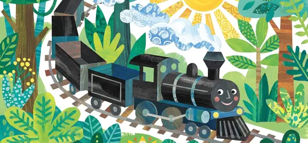 Illustration for A Train Adventure of Wild Animals