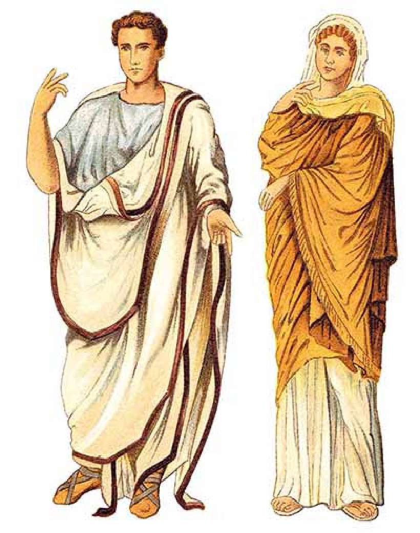 Ancient roman man and woman