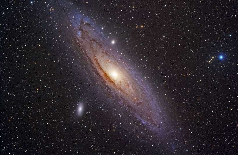 Andromeda galaxy is visible to the eye