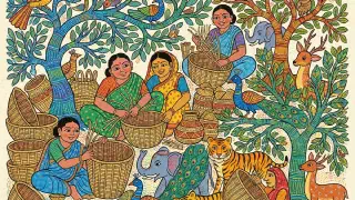 Illustration for Basket-making in India