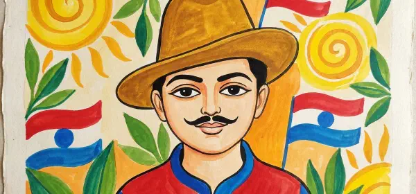 Illustration for Bhagat Singh