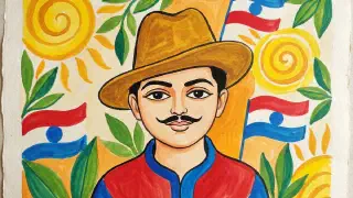 Illustration for Bhagat Singh