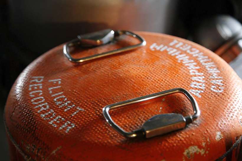 Although the flight recorder is called a 'black box' it is always painted bright yellow or orange!