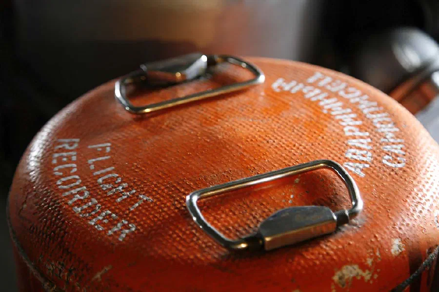 Although the flight recorder is called a 'black box' it is always painted bright yellow or orange!