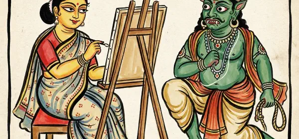 Illustration for चतुर चित्रकार