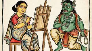 Illustration for चतुर चित्रकार