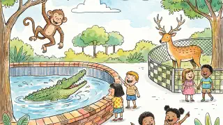Illustration for चिड़ियाघर