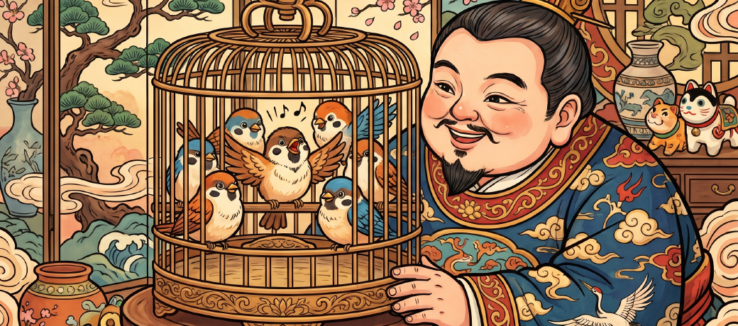 Illustration for Chinese Sparrows