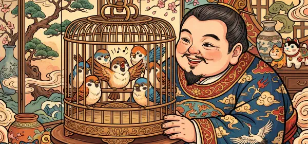 Illustration for Chinese Sparrows