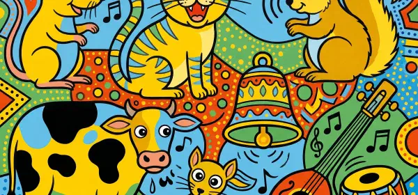 Illustration for चूं चूं चूं चूं म्याउं म्याउं