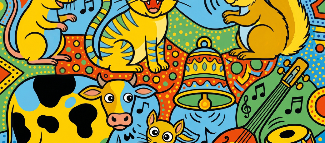 Illustration for चूं चूं चूं चूं म्याउं म्याउं