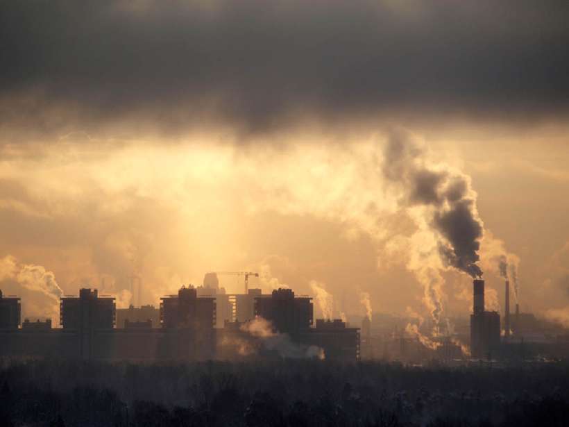Clouds in a polluted city