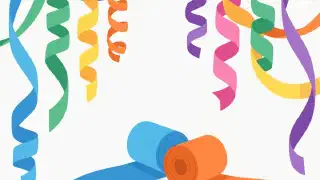 Illustration for Colourful Streamers