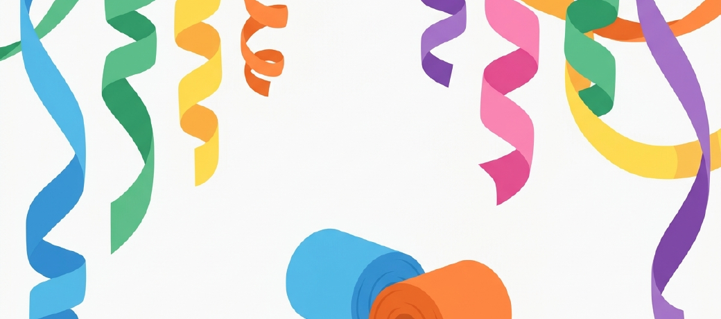 Illustration for Colourful Streamers