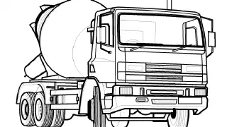 Illustration for Land Transportation Coloring Pages