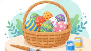 Illustration for Decorate Eggs for Easter