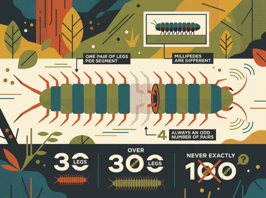 Do centipedes really have 100 feet?