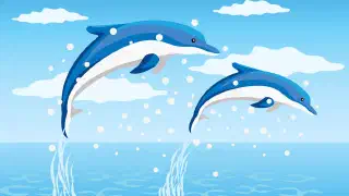 Illustration for Do Whales and Dolphins see Blue?