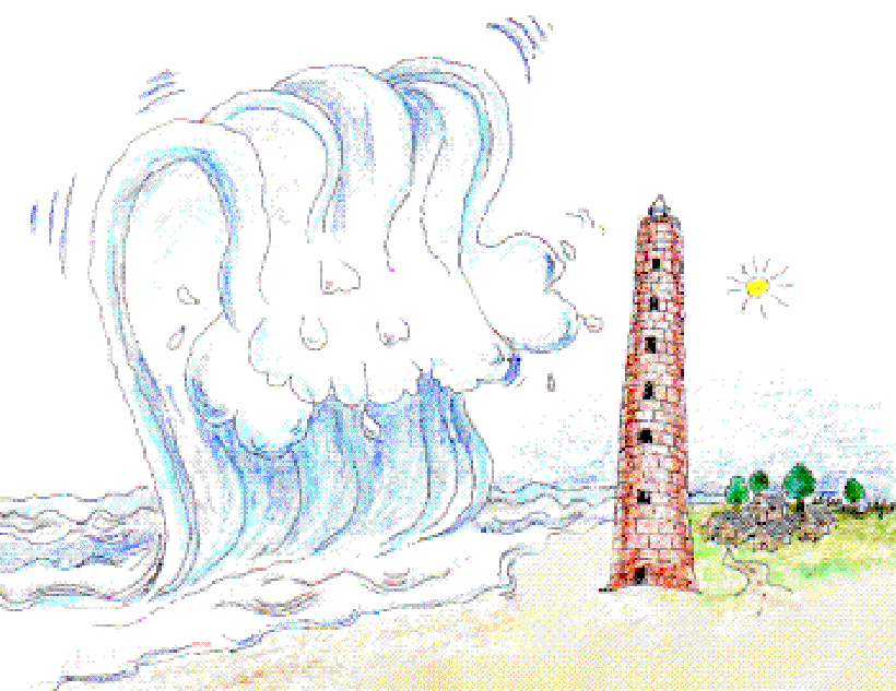 Ocean that Becomes a Giant Wall [Illustrations by Kusum Chamoli]