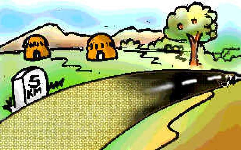Road of Jute [Illustration by Nitin Vishwakarma]