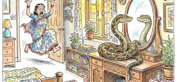 Illustration for Excerpts from Snake Trouble