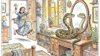 Illustration for Excerpts from Snake Trouble
