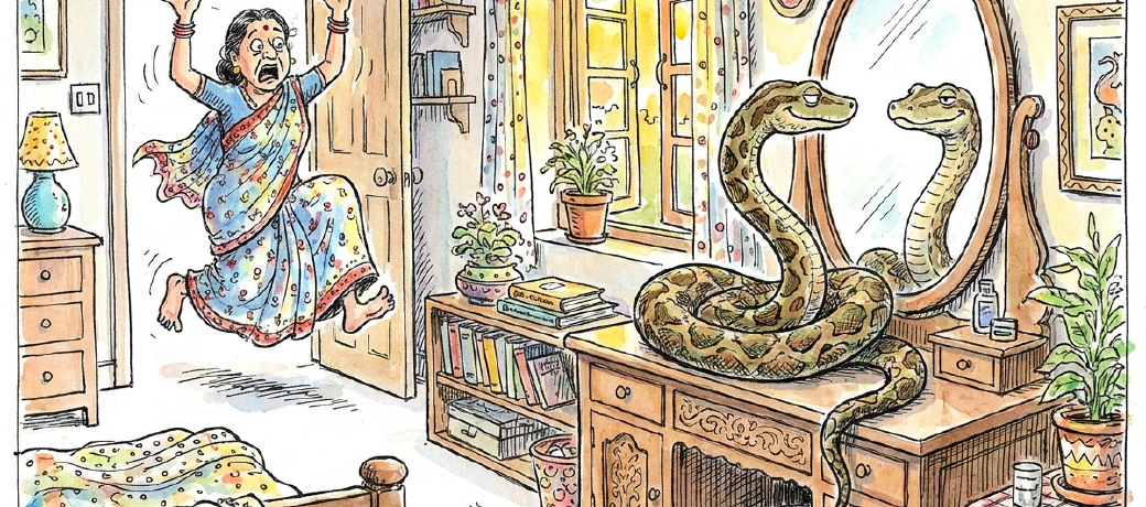 Illustration for Excerpts from Snake Trouble