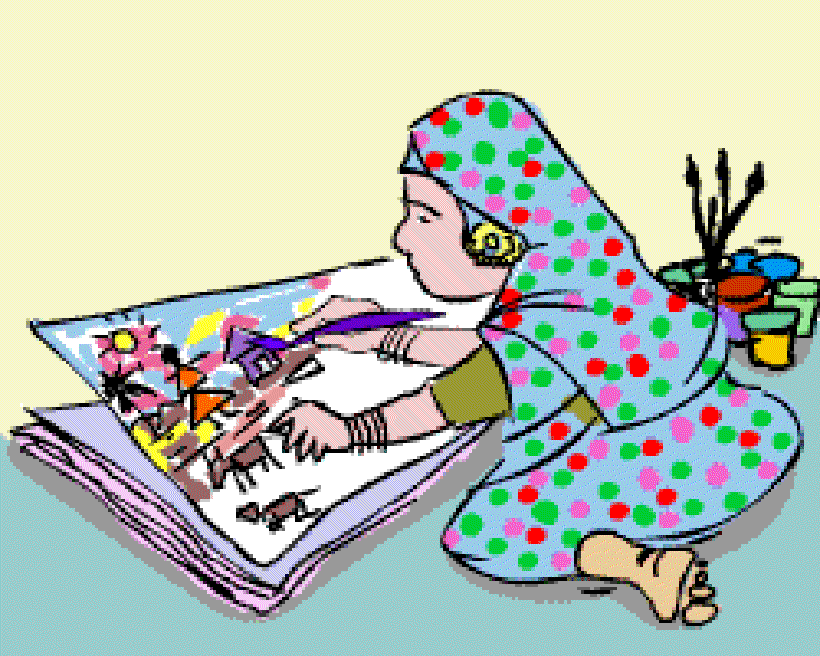 Madhubani Magic of Gangadevi [Illustration by Sudheer Nath]
