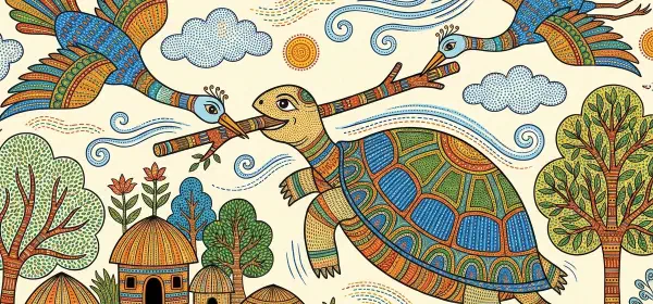Illustration for Flying Turtle