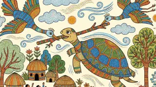 Illustration for Flying Turtle