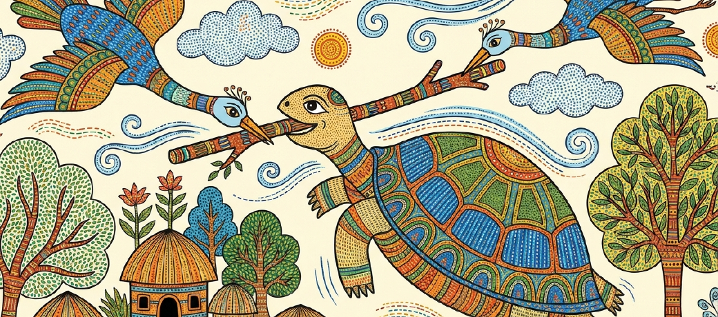 Illustration for Flying Turtle