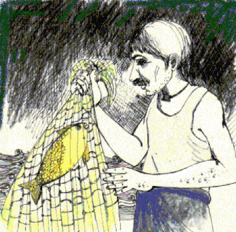 The Golden Fish [Illustration by Kusum Chamoli]