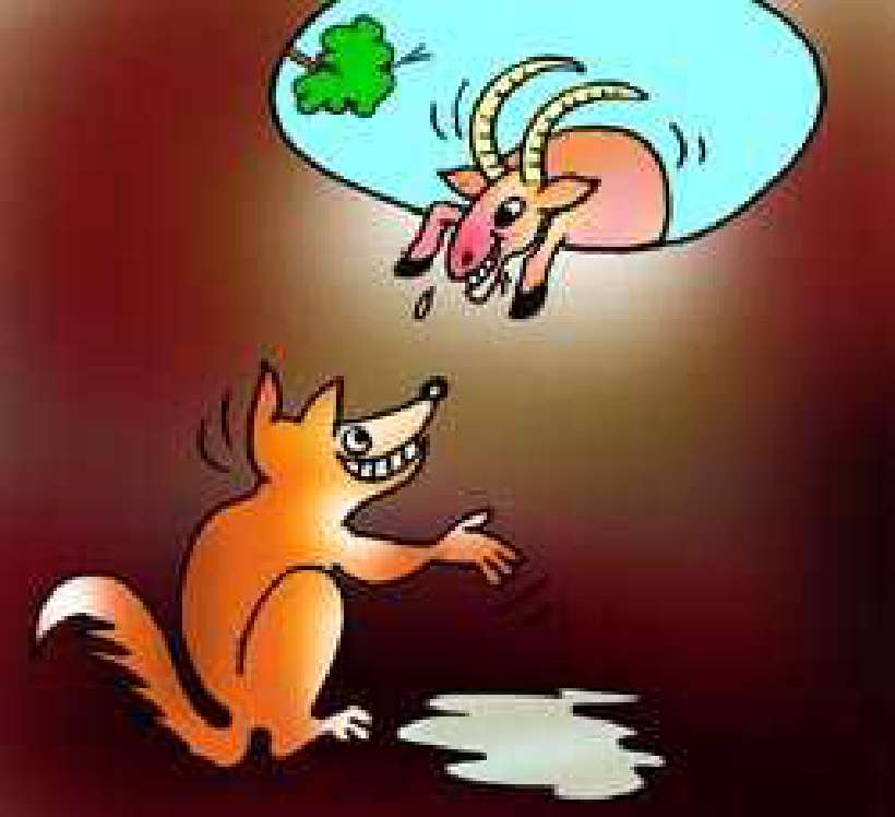 The Fox and the Goat [Illustration by Shiju George]