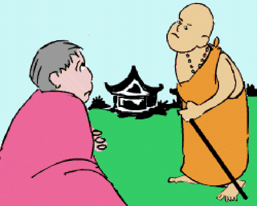 Qui Jun and the Arrogant Monk [Illustration by Sudheer Nath]