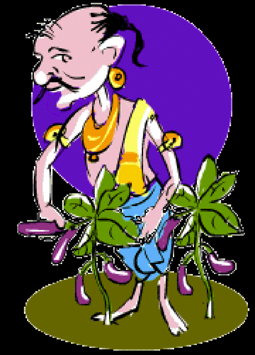 Tenali Rama and the Brinjal [Illustration by Shinod AP]