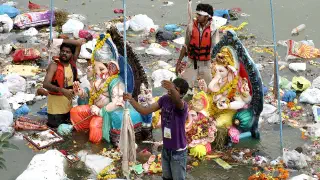Illustration for Save rivers, lakes from worshippers