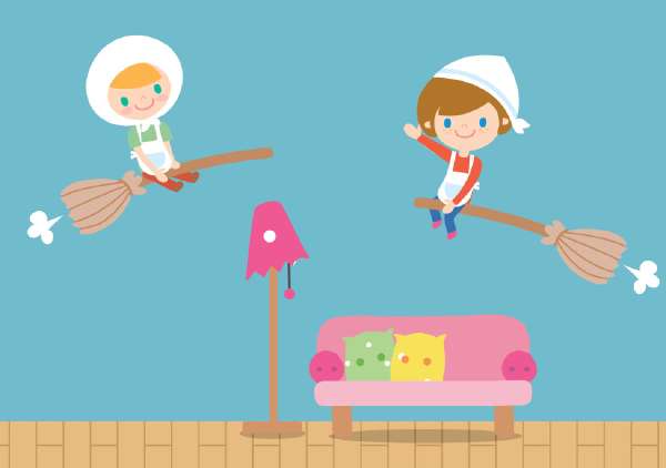 A Girl and a boy playing with broomsticks: The Wedding Chain - A story for kids