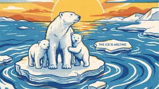 Illustration for Global Warming: Melting kingdom of the Polar Bear