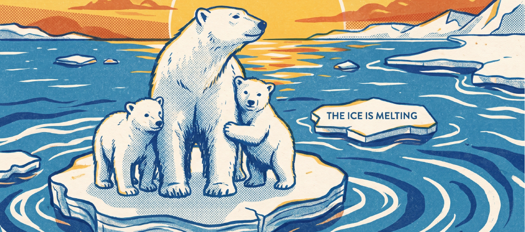 Illustration for Global Warming: Melting kingdom of the Polar Bear