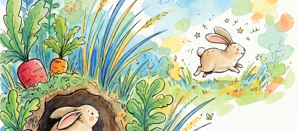 Illustration for Golu Rabbit's Day Out