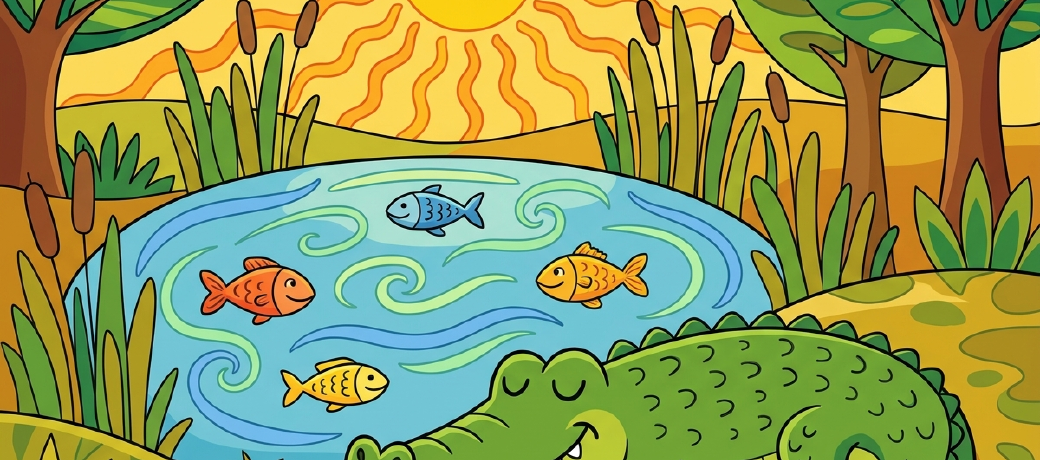 Illustration for Haroo, the Croc