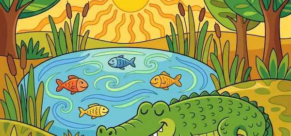 Illustration for Haroo, the Croc