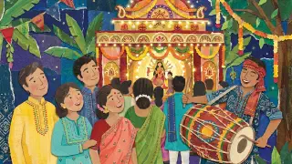 Illustration for Here Comes Pujo!