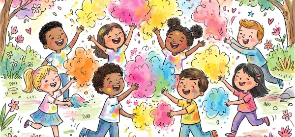 Illustration for Holi is For Children